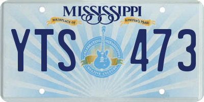 MS license plate YTS473