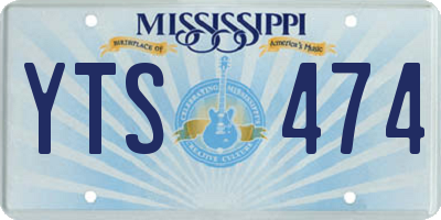 MS license plate YTS474