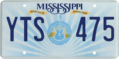MS license plate YTS475