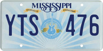 MS license plate YTS476