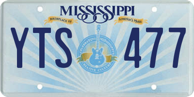 MS license plate YTS477