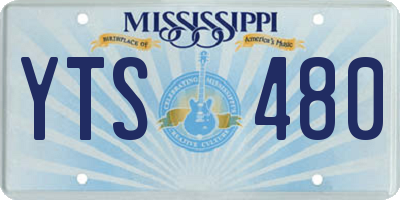 MS license plate YTS480