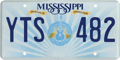 MS license plate YTS482