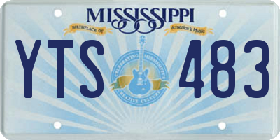MS license plate YTS483