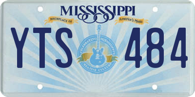 MS license plate YTS484