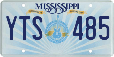 MS license plate YTS485