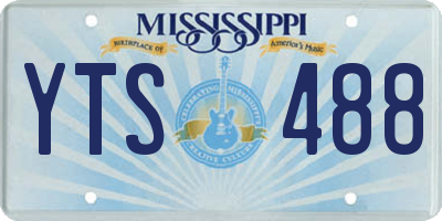 MS license plate YTS488