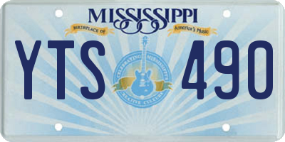 MS license plate YTS490