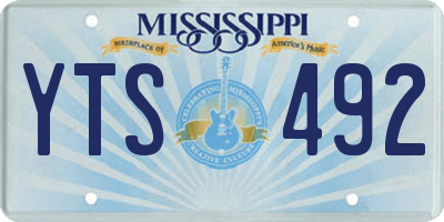 MS license plate YTS492