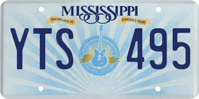 MS license plate YTS495