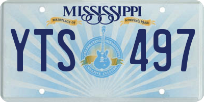 MS license plate YTS497
