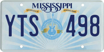 MS license plate YTS498