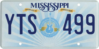 MS license plate YTS499