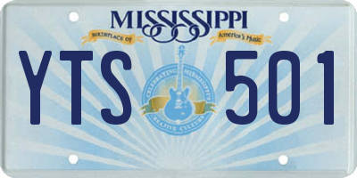 MS license plate YTS501