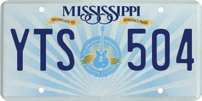MS license plate YTS504