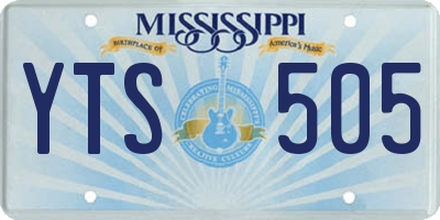 MS license plate YTS505