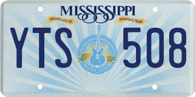 MS license plate YTS508