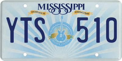 MS license plate YTS510
