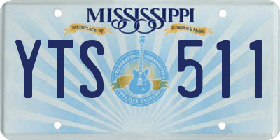 MS license plate YTS511