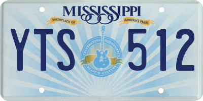 MS license plate YTS512