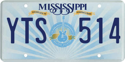 MS license plate YTS514