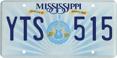 MS license plate YTS515