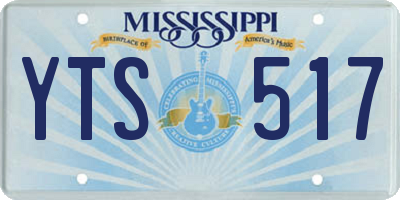 MS license plate YTS517