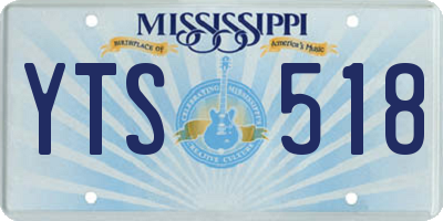 MS license plate YTS518