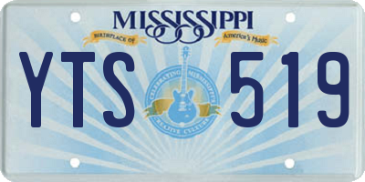 MS license plate YTS519