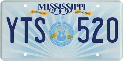 MS license plate YTS520