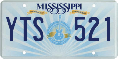 MS license plate YTS521