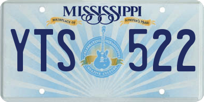 MS license plate YTS522