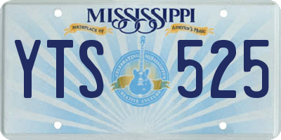 MS license plate YTS525