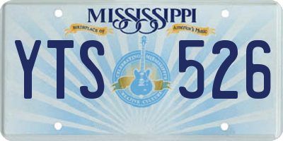 MS license plate YTS526