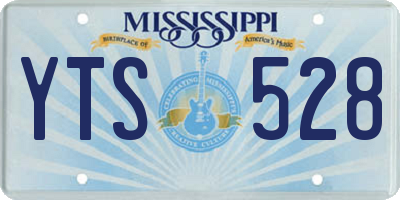 MS license plate YTS528