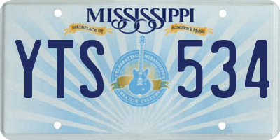 MS license plate YTS534