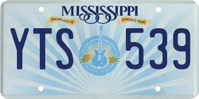 MS license plate YTS539