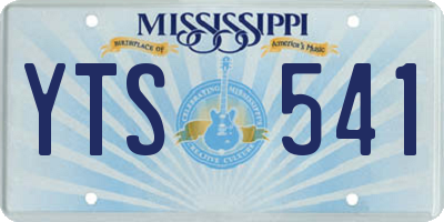 MS license plate YTS541