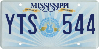 MS license plate YTS544
