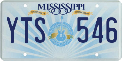 MS license plate YTS546