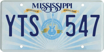 MS license plate YTS547