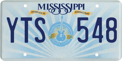MS license plate YTS548