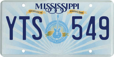 MS license plate YTS549