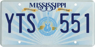 MS license plate YTS551