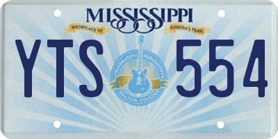 MS license plate YTS554