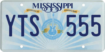 MS license plate YTS555