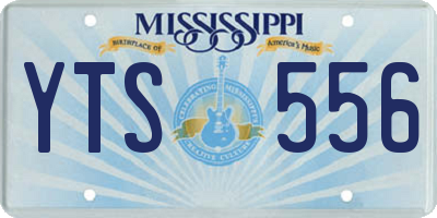 MS license plate YTS556