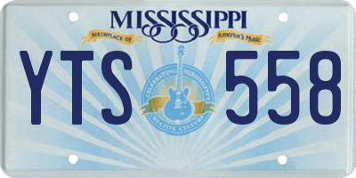 MS license plate YTS558