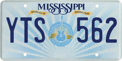 MS license plate YTS562