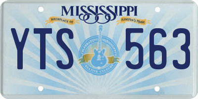 MS license plate YTS563